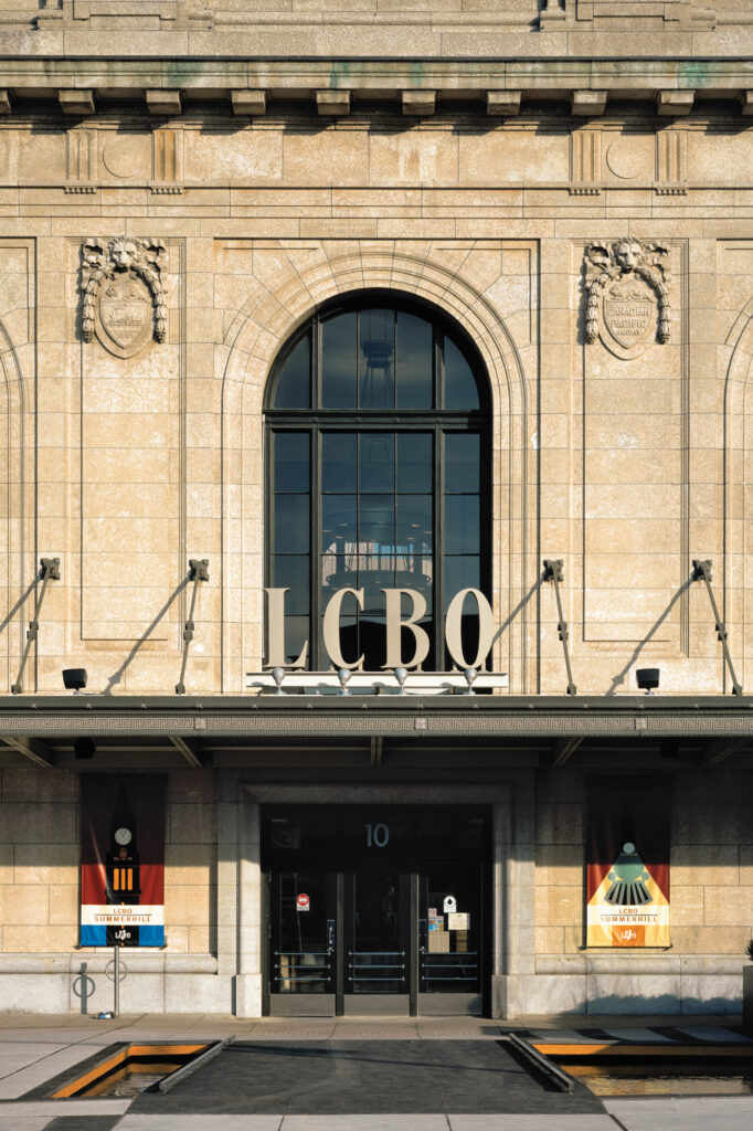 A close-up of the LCBO sign at North Toronto Station
