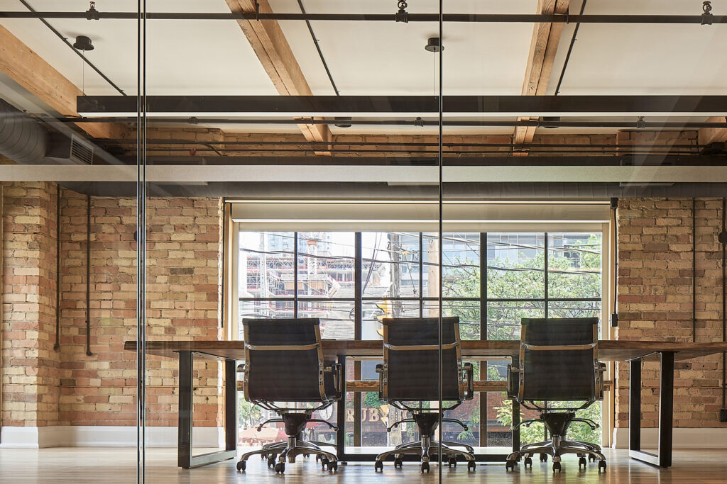 Woodcliffe conference room with a table and chairs