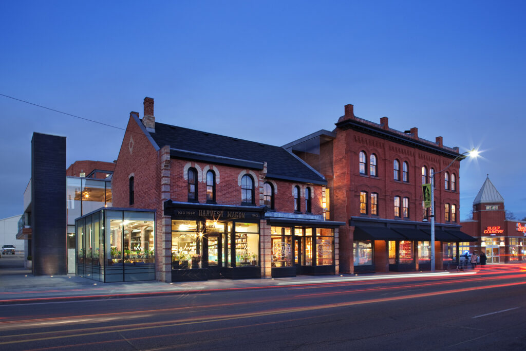 The Shops of Summerhill at night